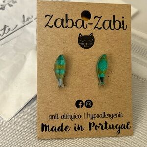 Sardine Fish Earrings, Made in Portugal
